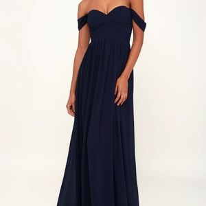NWT Lulu's Harmonious Love Off-the-Shoulder Dress Large